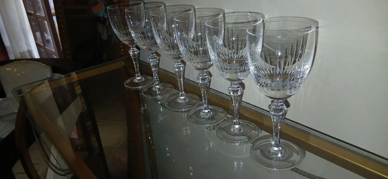 Taças de cristal lapidado 