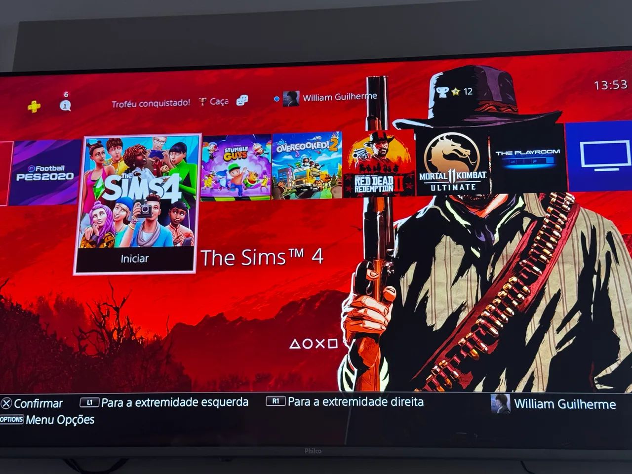 PS4 + Tv de 32 polegadas + JOGOS E 3 controles 