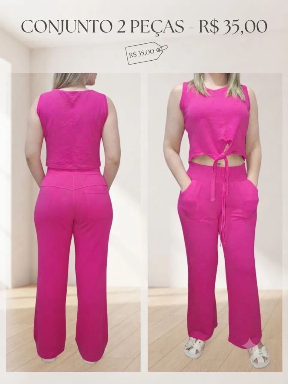 Conjunto rosa - Tamanho M