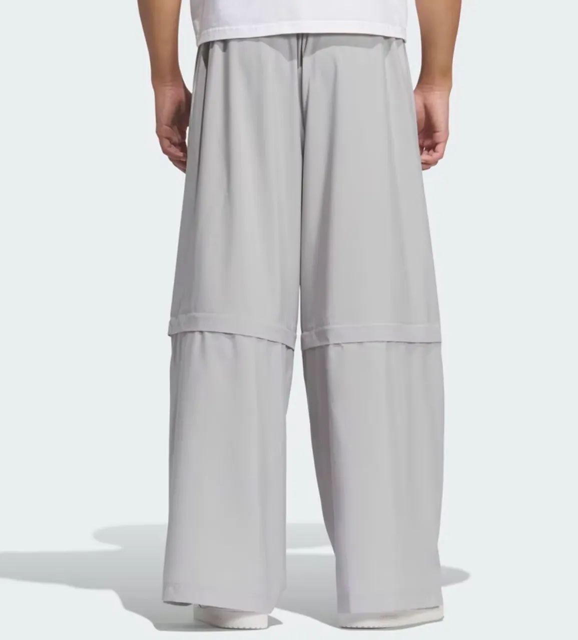 Calça Adidas zip off cinza
