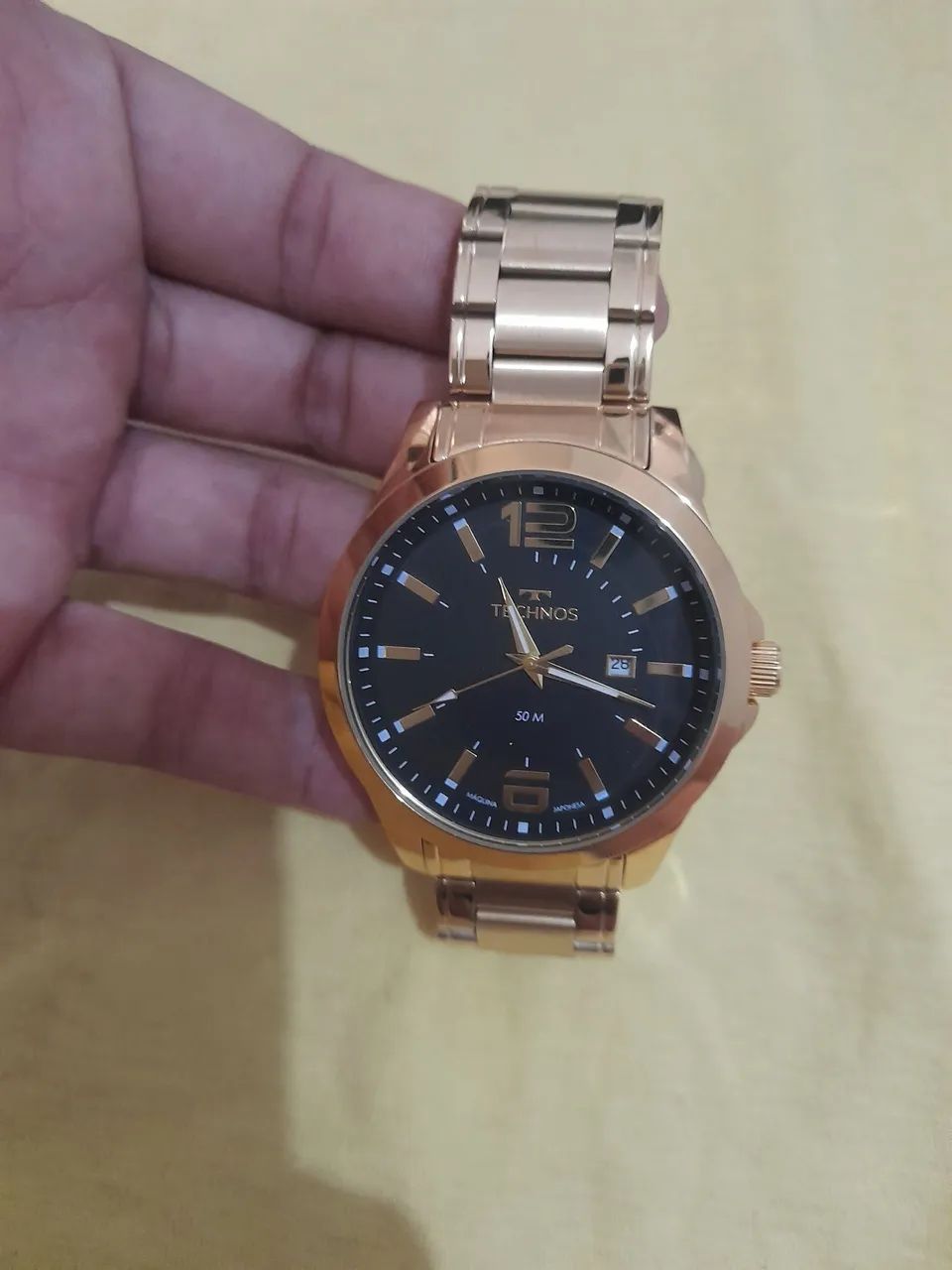 Relógio Technos Masculino Dourado - Foto 4