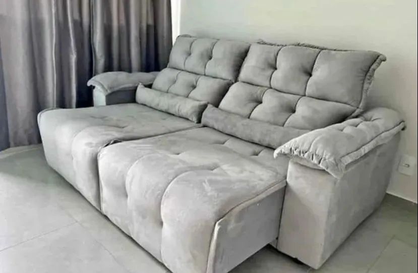 Sofá Retrátil Reclinável 2 lugares com mola ensacada  - Foto 4