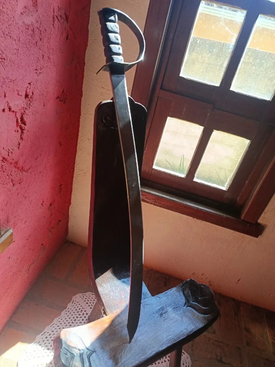Espada Sabre Naval ( Cutlass ) Pirata Artesanal - Foto 3