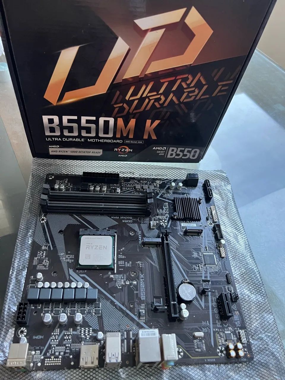 Processador e Placa Mãe AM4 Ryzen 3500X B550M-K