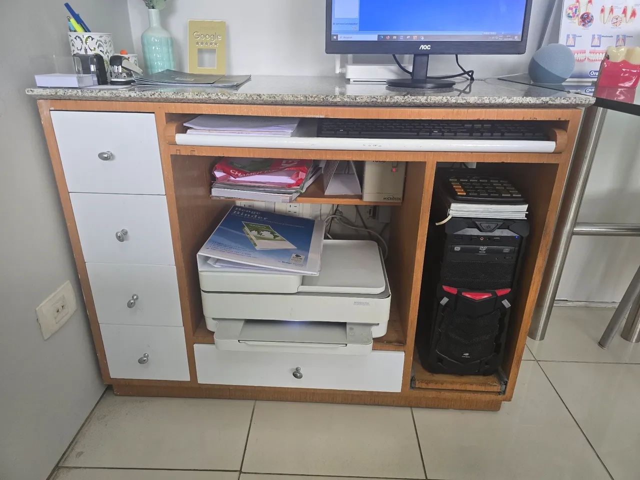 Mesa para computador com tampo em granito - Foto 2