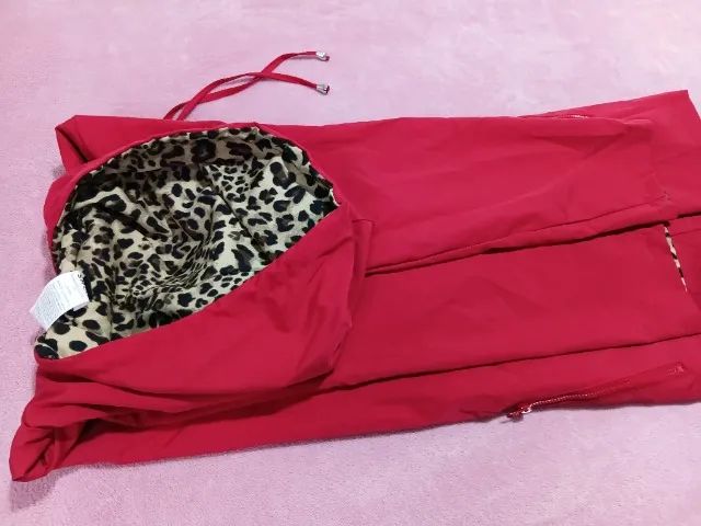 Jaqueta Reversível com Capuz (estampa de leopardo) - Foto 4