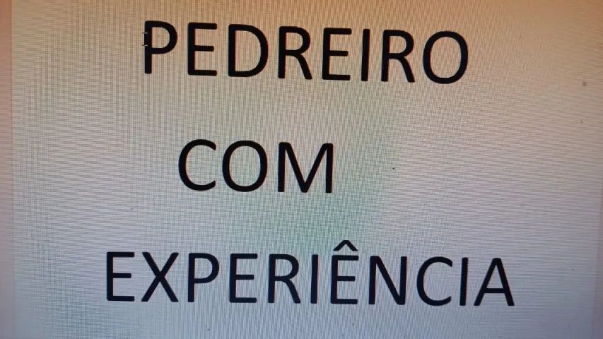 Vaga de Pedreiro