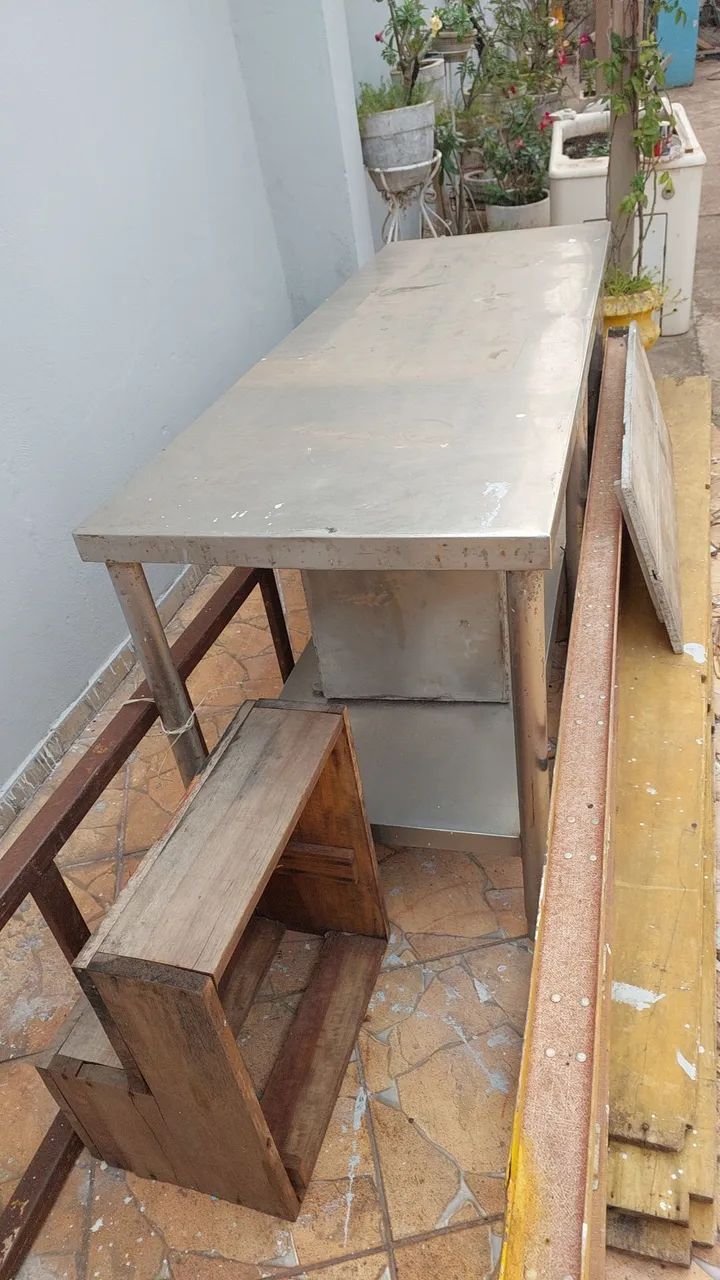 mesa inox usada excelente  - Foto 2