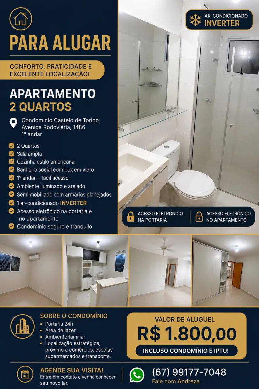 2 quartos e 1 banheiro - Apartamento 