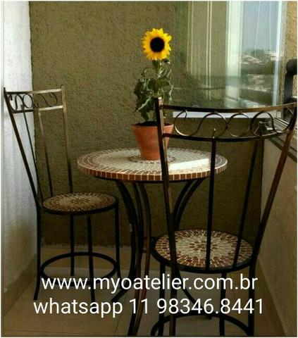 Conjunto Mesa Bistro mosaico