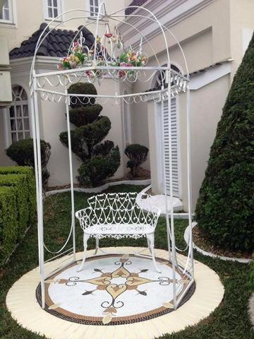 Piso, mandala, mosaico, peixe, flor de lis - Foto 3