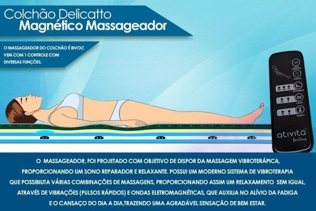 12 x 249 Colchão Magnético Casal Ortopédico com Vibro Massagem Completo! - Foto 3