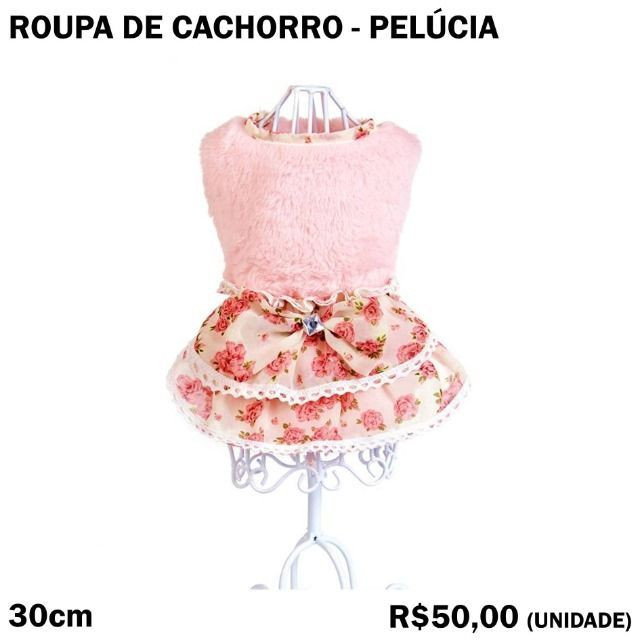 Pelúcia - Roupa de Cachorro - Vestido