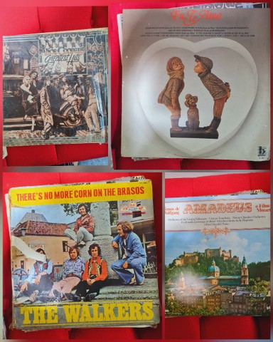 Discos de vinil e Vitrola 