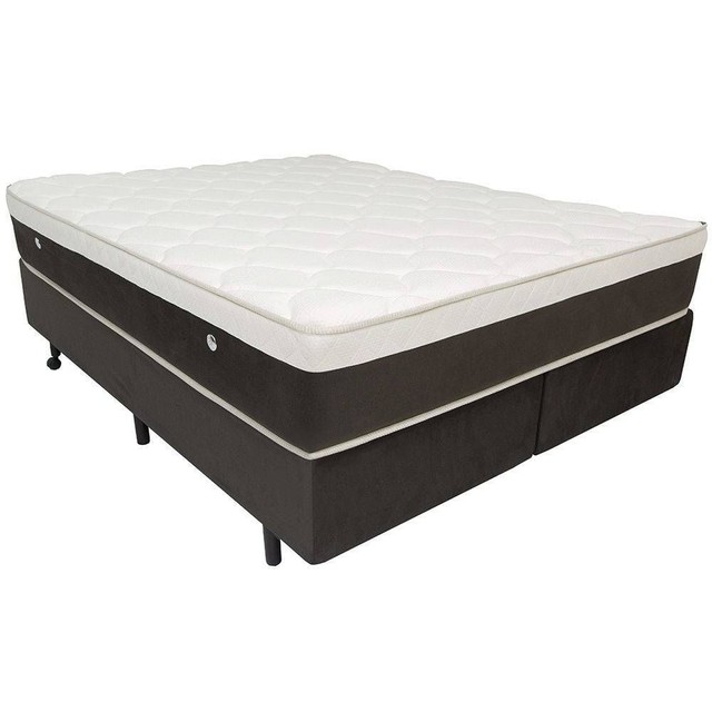 Cama box base queen e colchão D45 queen: