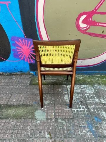 Cadeira Em Imbuia Com Palha Sintética - Foto 4