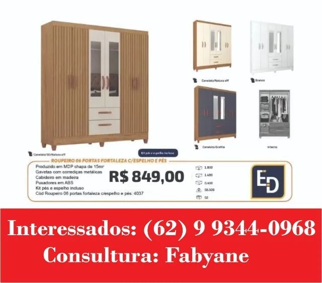 Guarda Roupa Fortaleza 6p