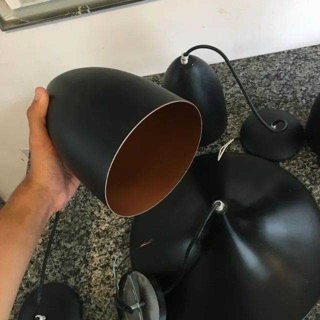 Kit 03 luminárias pendentes