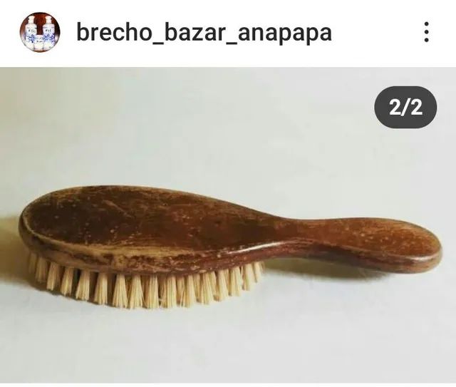 Antiga Escova de Roupas. Madeira. - Foto 2