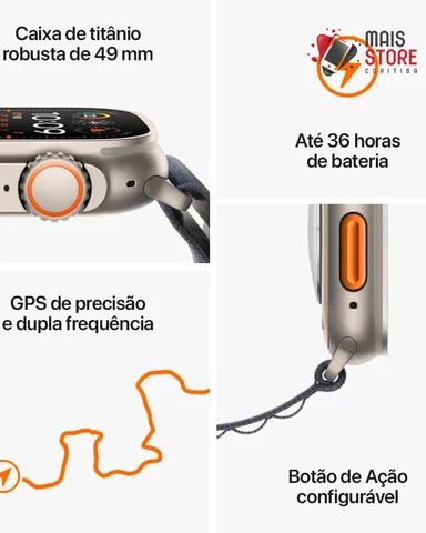 Apple Watch Ultra 2 GPS + Celular Caixa de Titânio 49MM Novo/Lacrado - Foto 5