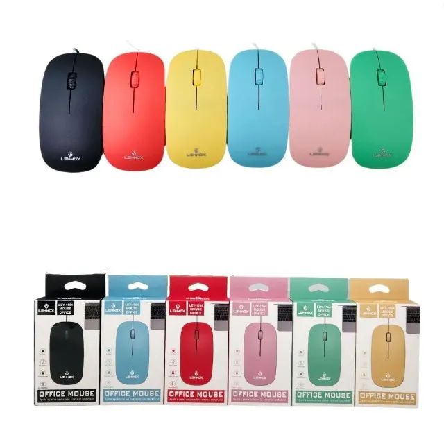 Mouse com fio USB Colorido LEHMOX - LEY-1564 - Foto 2