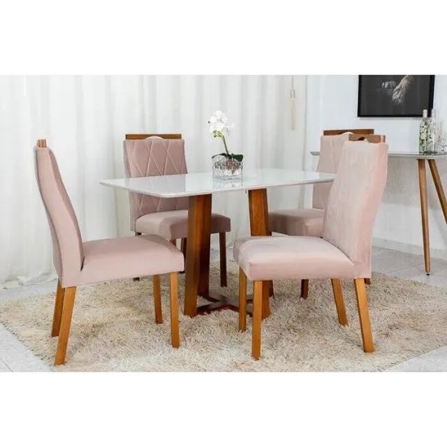 Mesa de Jantar 120×80 4 Cadeiras Lisboa rf54 - Foto 2