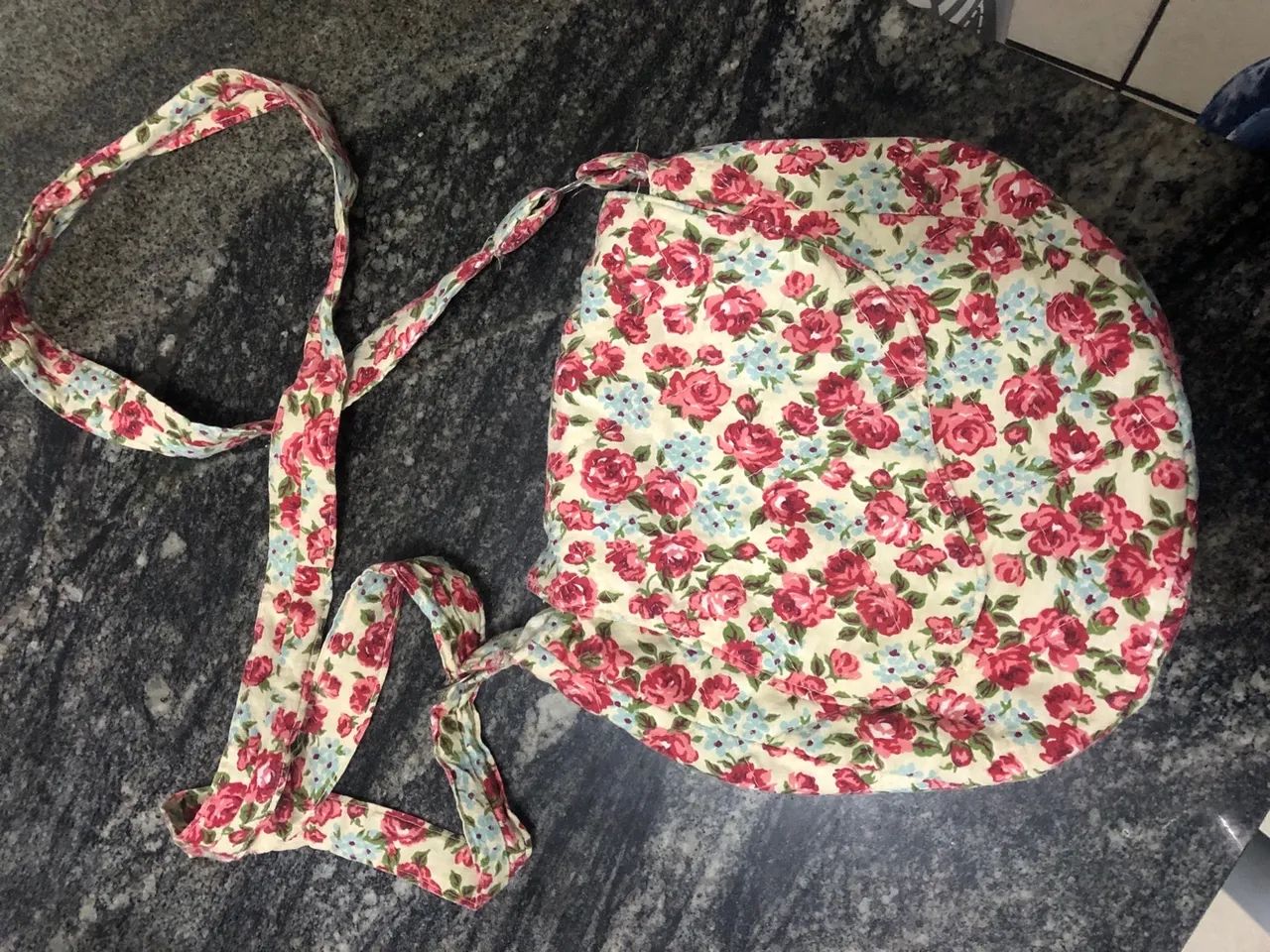 Bolsa floral de tecido. - Foto 4