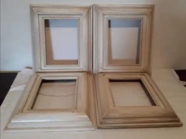 Quatro molduras em madeira com pátina - leia a descrição  - Foto 2