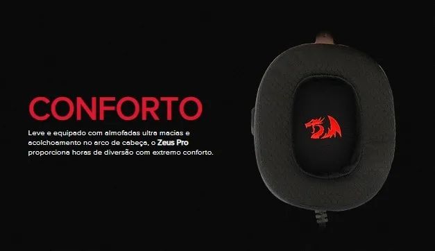 Headset Gamer Redragon Zeus Pro Black Bluetooth e USB 7.1 - Foto 4