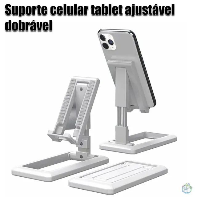 Suporte celular e tablet ajustável dobrável