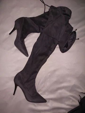 Bota cano alto Camurça n39 NOVA*