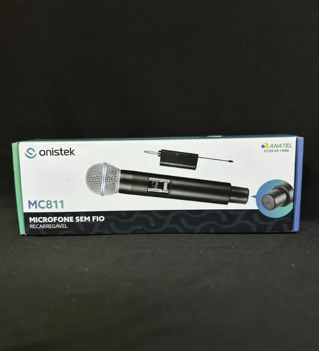 Microfone Sem Fio Recarregável Profissional Karaokê Onistek - ON-MC811