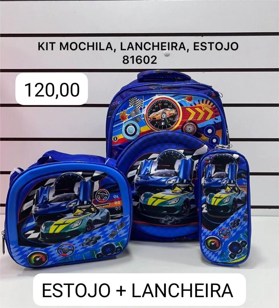 Kit Mochila, Lancheira e Estojo infantil  - Foto 5