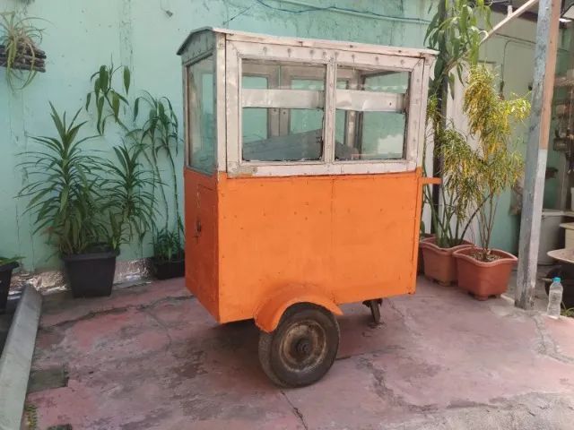 Carroça de pipoca compacta