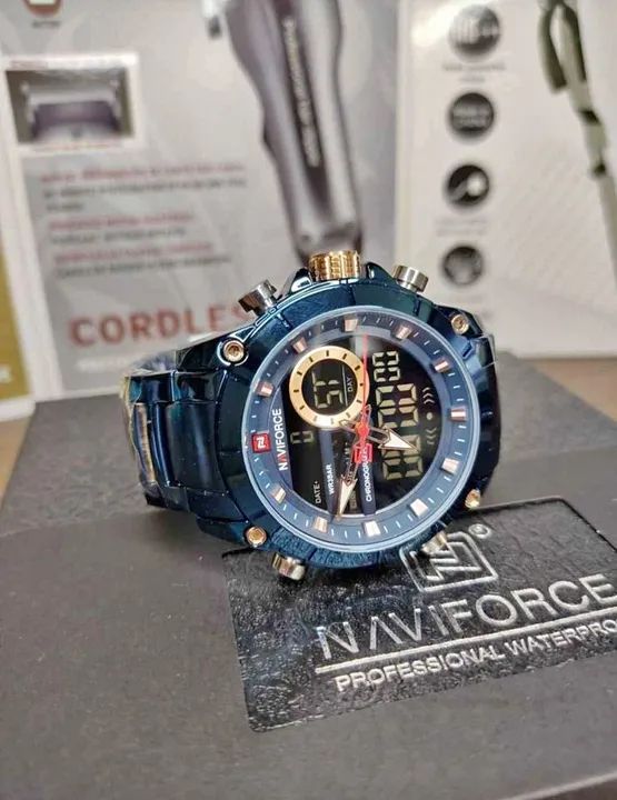 Relógio Naviforce Luxo /militar/Aço Inox /100% Funcional/Fundo LED/original/Prova Dágua  - Foto 3