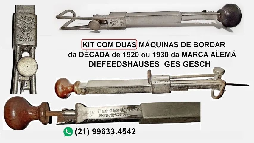 Máquinas antigas manuais de bordar . alemãs - Foto 4