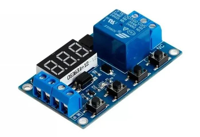 Relé Temporizador Digita Ajustável  Até 999 Min, Delay Timer Módulo   Arduino - COD-AM63 