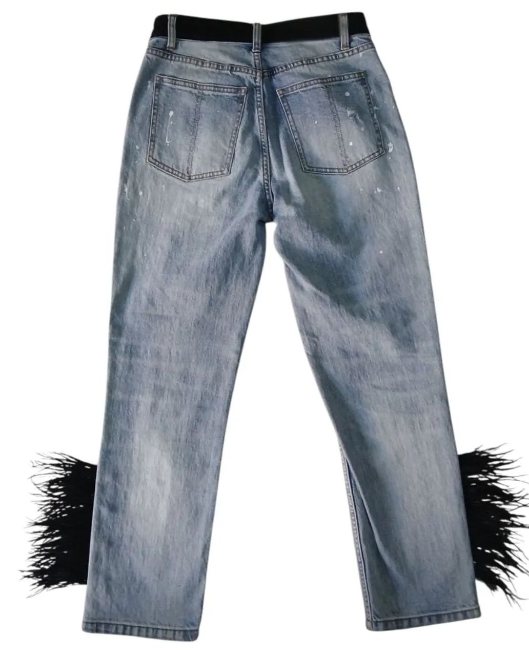 Calça Jeans Hellessy com Detalhes de Penas - Foto 4
