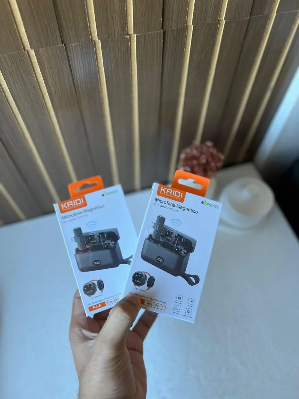 Microfone Magnético KAIDI de Lapela Sem Fio