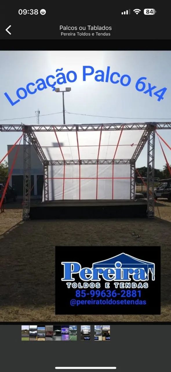 Tablado de vidro festas Locação tenda  - Foto 5