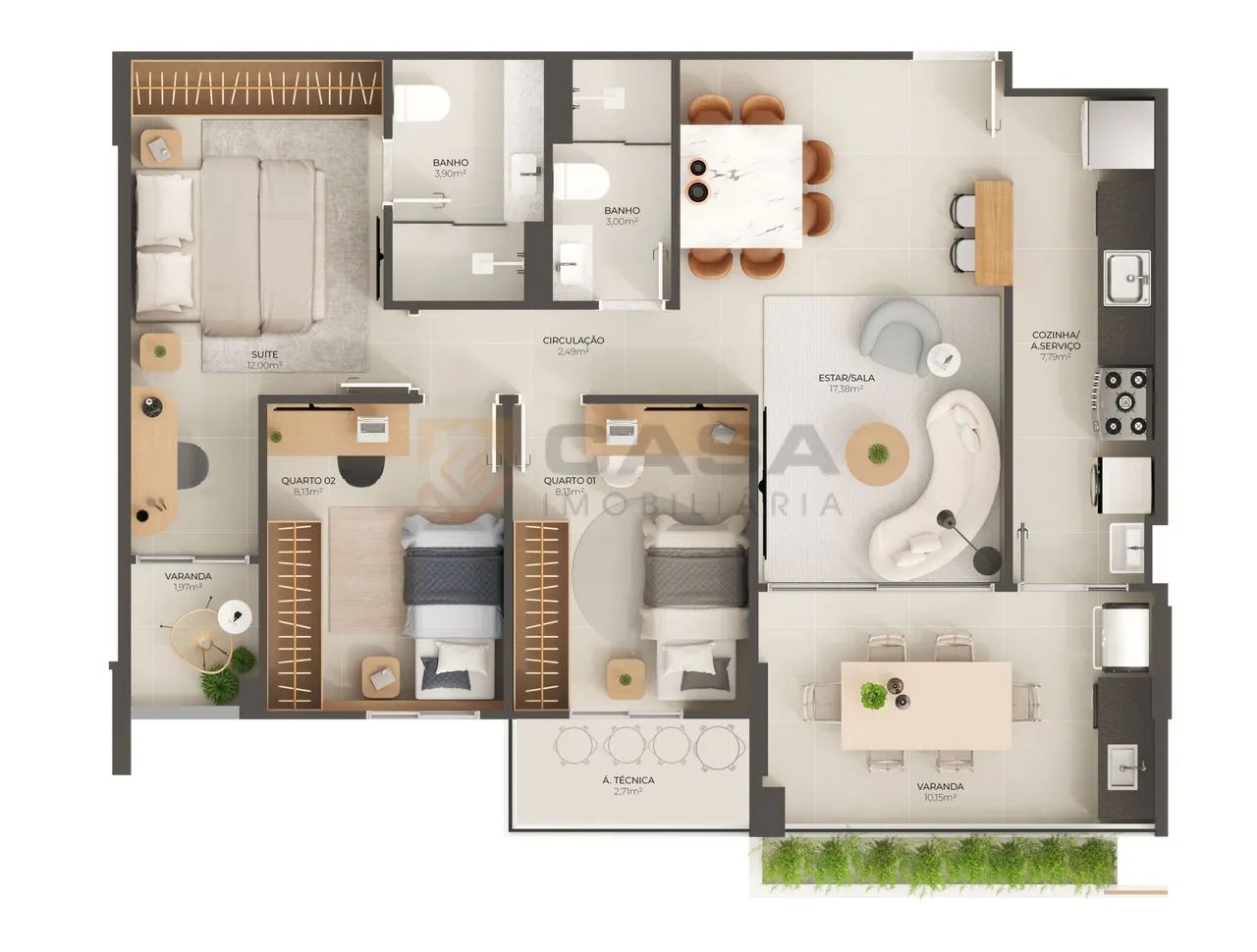 FRAN - Vizzo  Jardim Camburi  Incríveis Aptos de 2 e 3Q c/Suíte e Lazer Completo