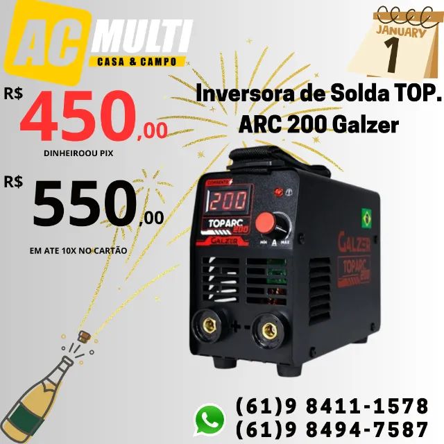 Inversor inversor de Solda TOP. ARC 200 Galzer