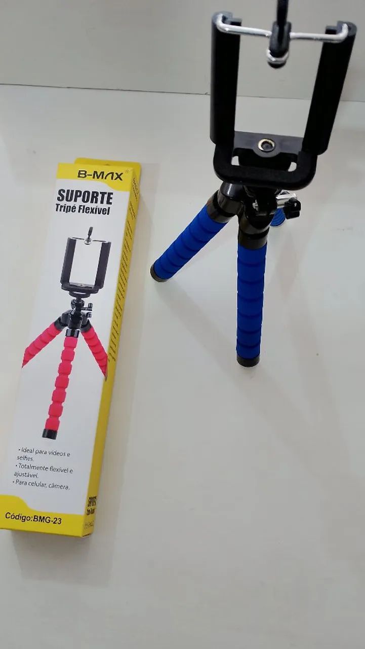 Tripé 20cm flexível para celular ou câmera  - Foto 5