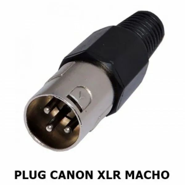 Conector plug XLR Macho metal  - Foto 4