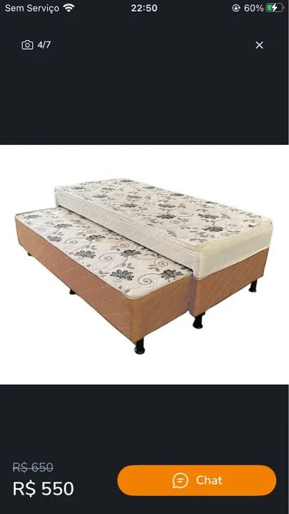 Cama de solteiro com Cama Auxiliar - Foto 2