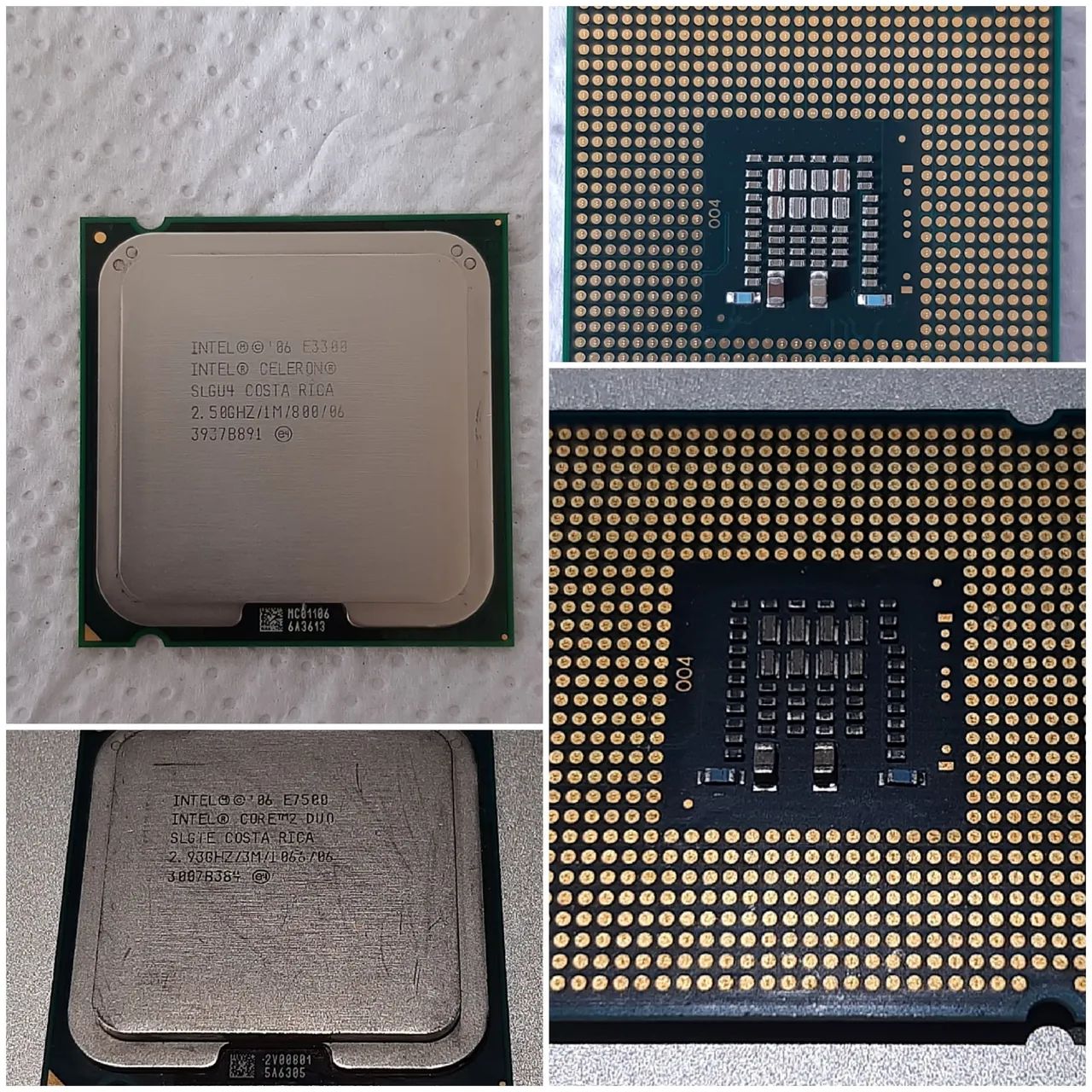 Kit com 6 processadores LGA 775 e Memorias