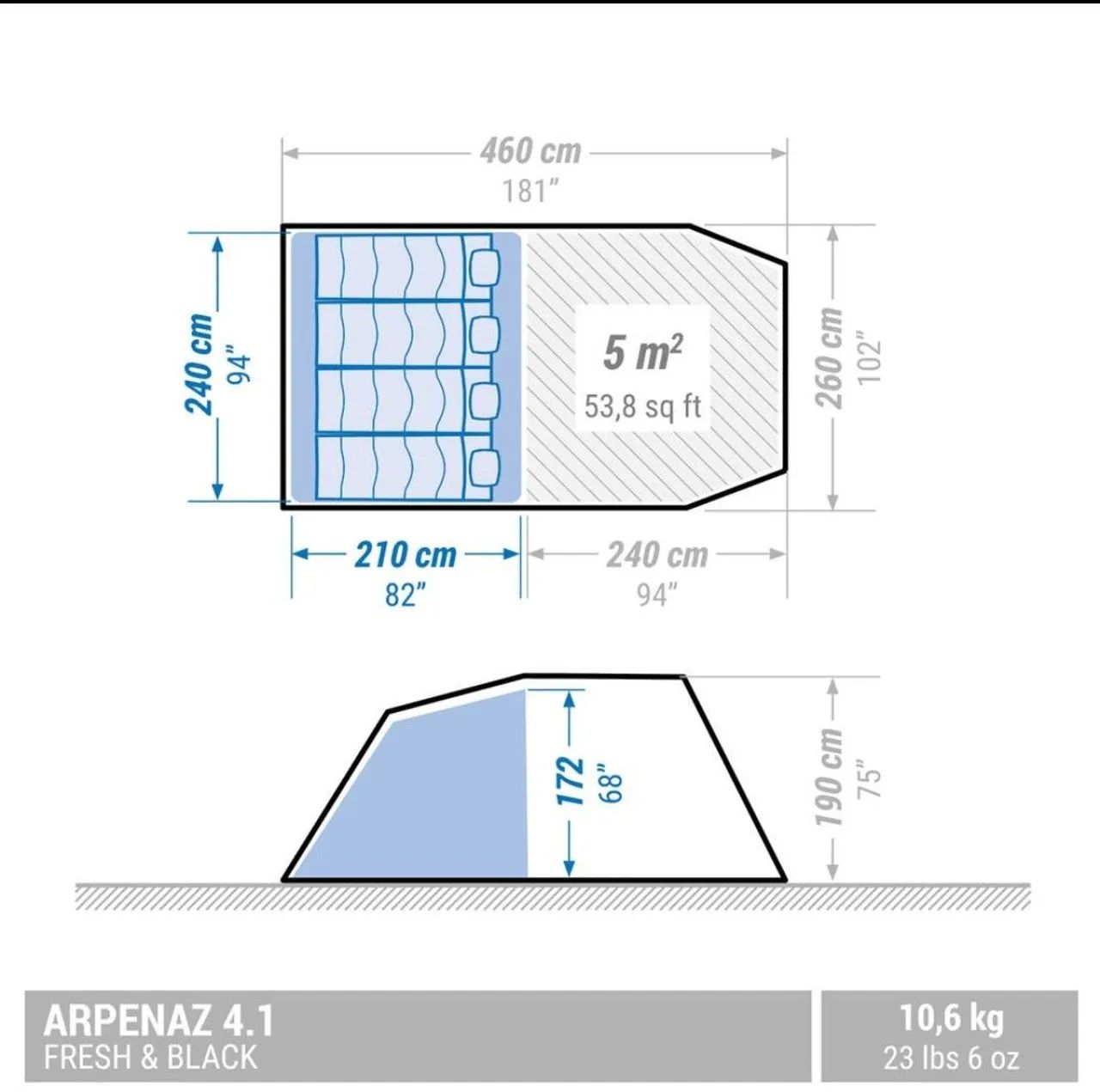 Barraca 4.1 Quechua Arpenaz - Foto 2
