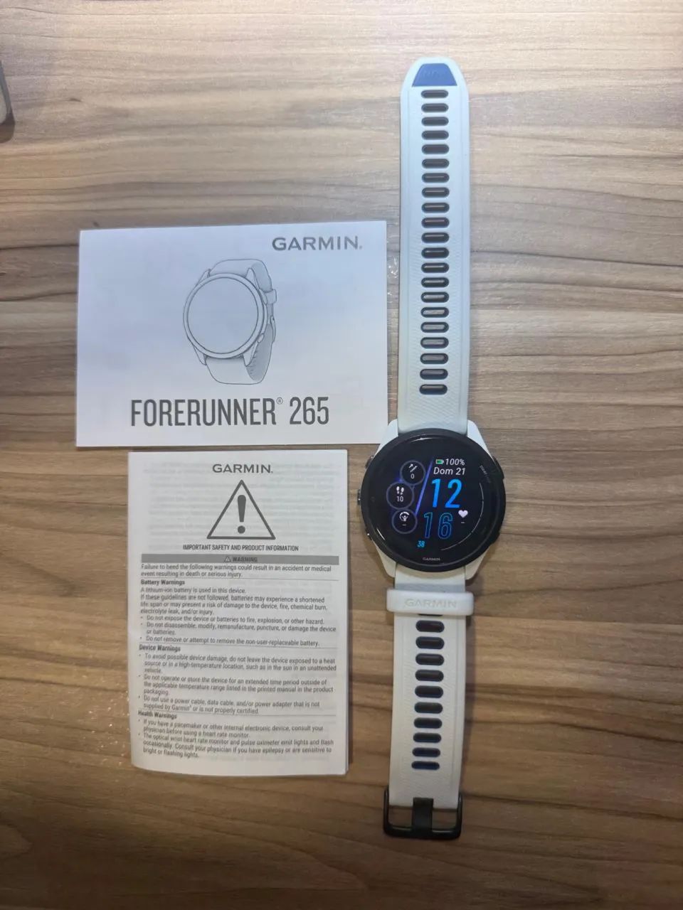 Relógio Monitor Cardíaco Garmin Forerunner 265 Amoled Branco  - Foto 2