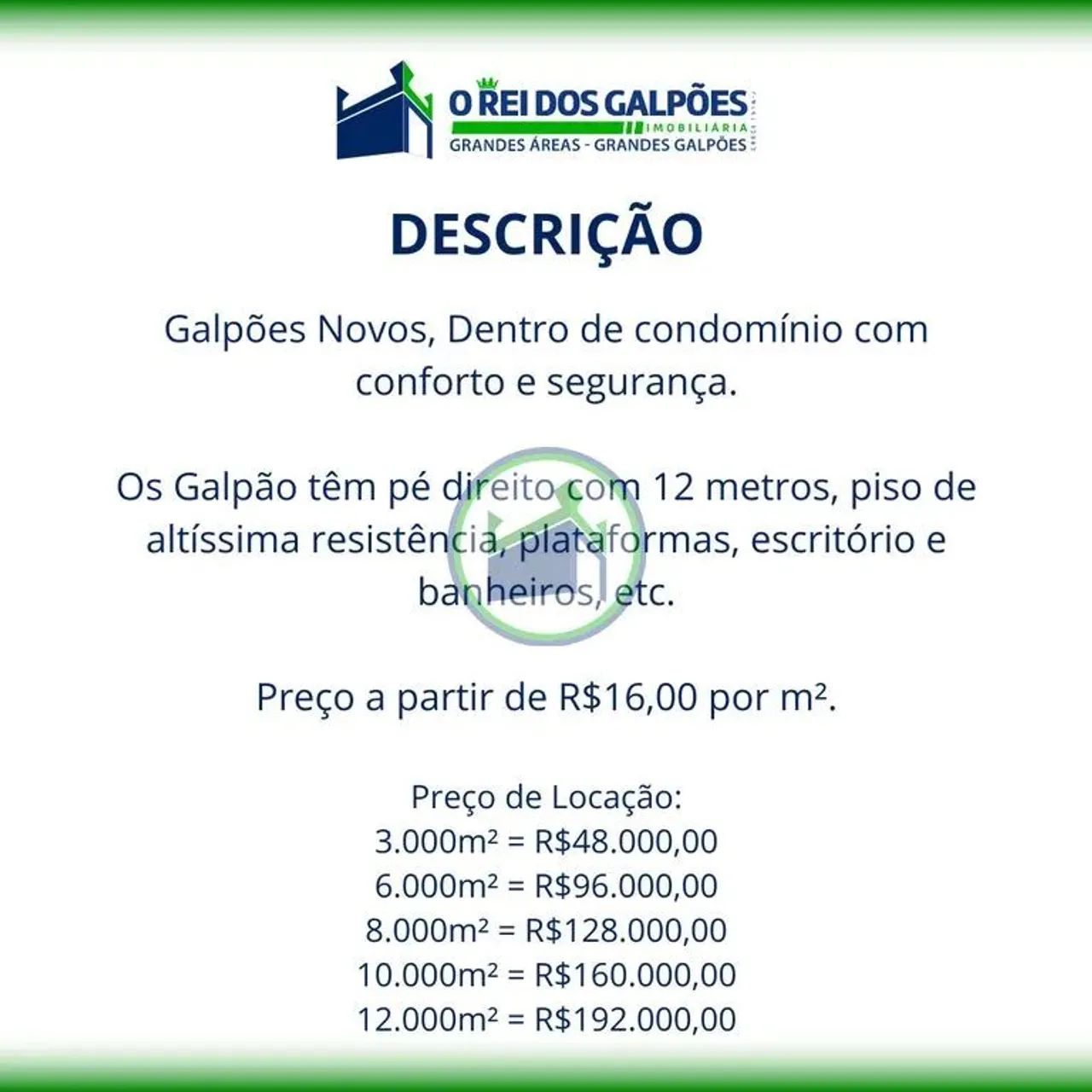 Galpões Novos, com: 3.000m²; 6.000m²; 8.000m²; 10.000m² e 12.000m² - Foto 2