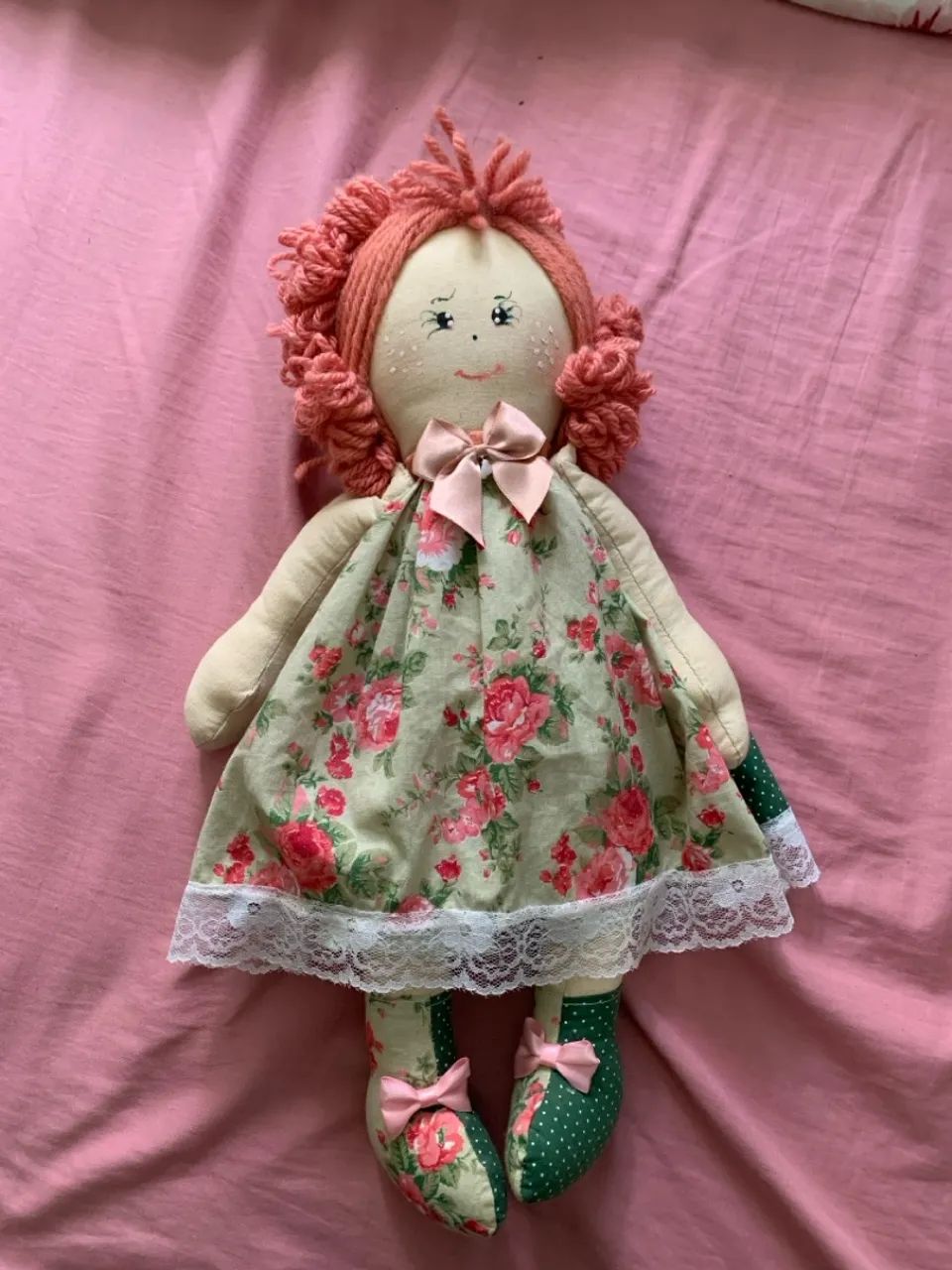 Lote bonecas de pano + urso mamãe/bebê - Foto 4